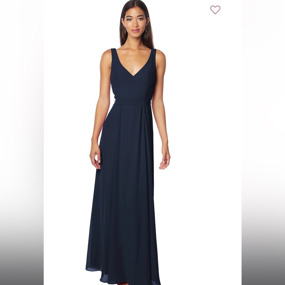 Bill Levkoff formal bridesmaids gown Bailey 7126 size 6, navy